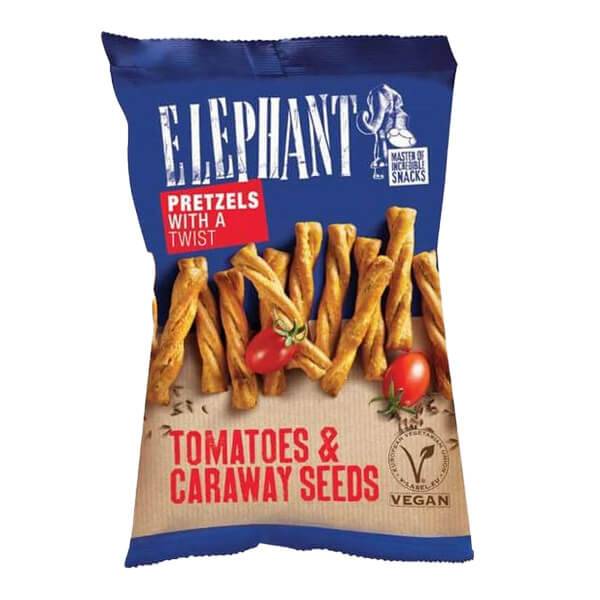 ELEPHANT twisted πρέτσελς ντομάτα και σπόροι κύμινο 80gr