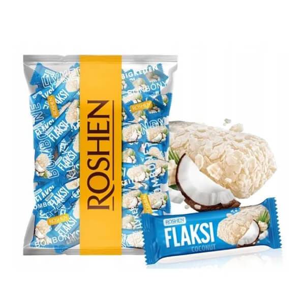 ROSHEN γκοφρετάκια flaksi με καρύδα 500gr