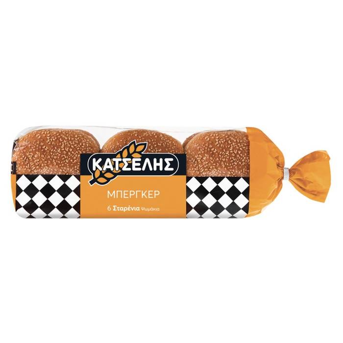 ΚΑΤΣΕΛΗΣ ψωμάκια για μπέργκερ 6x94gr