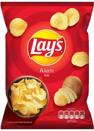 TASTY SNACKS Lay's πατατάκια chips με αλάτι 65gr