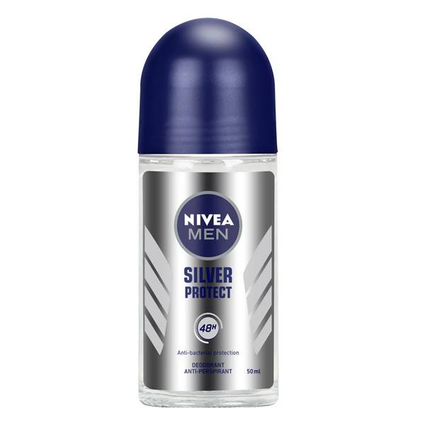 NIVEA αποσμητικό σώματος roll-on men silver protect 50ml