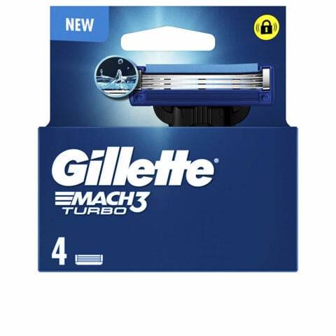 GILLETTE ανταλλακτικές λεπίδες mach3 turbo 4τεμ