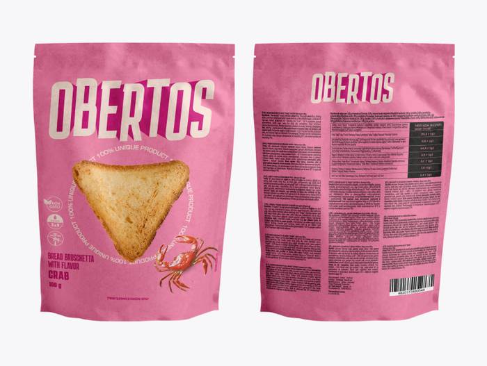 OBERTOS σνακ με γεύση καβούρι 100gr