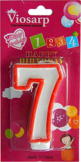 VIOSARP κερί γενεθλίων No7 1τεμ