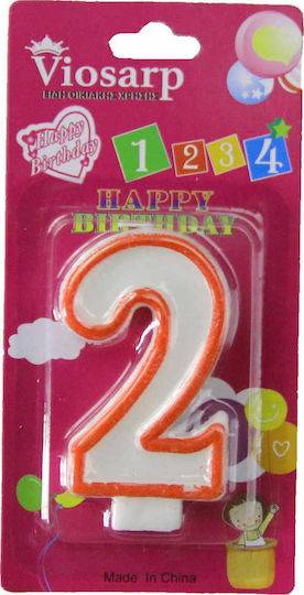 VIOSARP κερί γενεθλίων No2 1τεμ