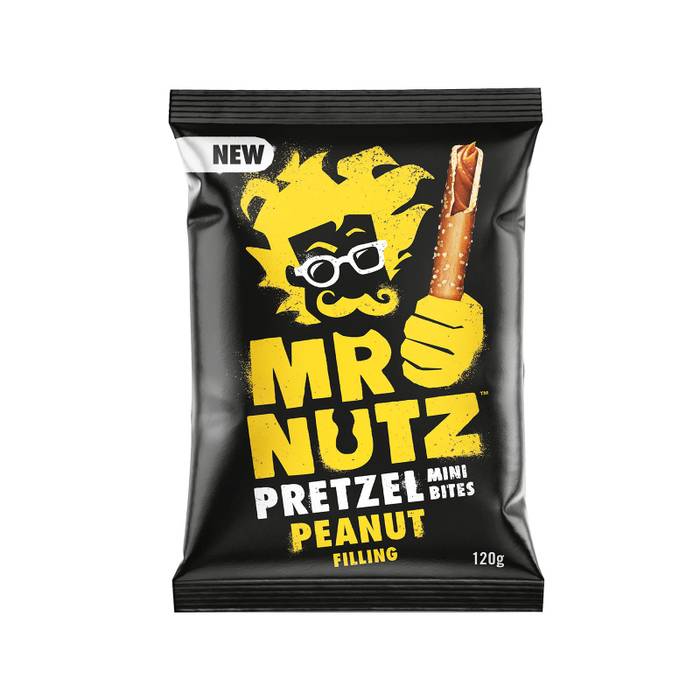 MR. NUTZ κράκερ mini pretzel με γέμιση φυστικοβούτυρου 120gr