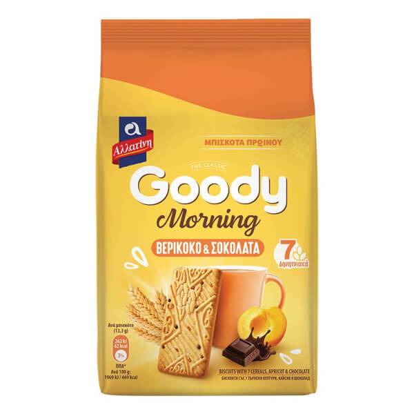 ΑΛΛΑΤΙΝΗ μπισκότα goody morning με βερίκοκο και σοκολάτα 160gr