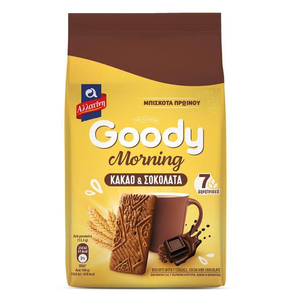ΑΛΛΑΤΙΝΗ μπισκότα goody morning με κακάο και σοκολάτα 160gr
