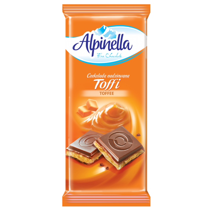 ALPINELLA σοκολάτα γάλακτος με γέμιση κρέμα καραμέλας 100gr