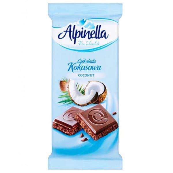 ALPINELLA σοκολάτα γάλακτος με καρύδα 90gr