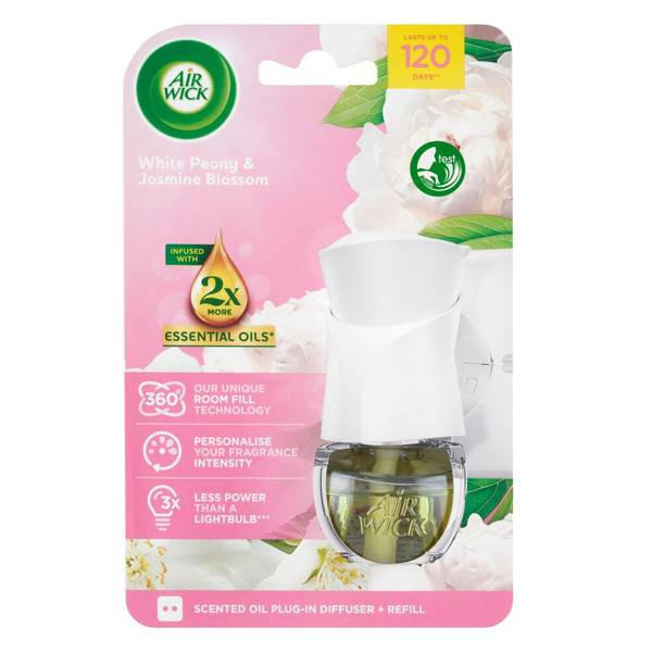 AIR WICK συσκευή ψεκασμού και ανταλλακτικό white peony και jasmine blossom 19ml