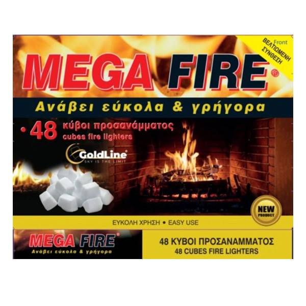 MEGA FIRE προσάναμμα τζακιού 48τεμ