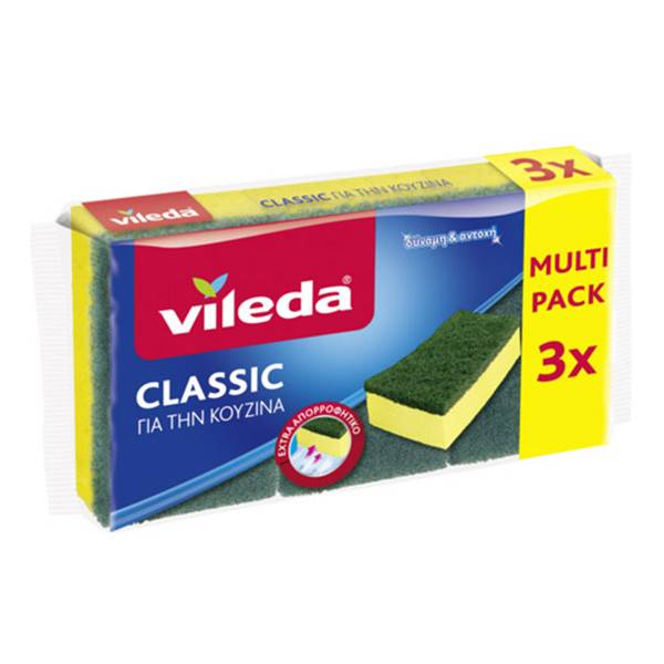 VILEDA σφουγγαράκι κουζίνας classic 3τεμ