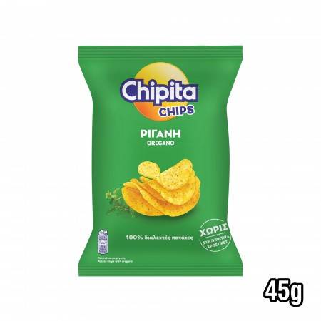 CHIPITA πατατάκια chips με ρίγανη 45gr