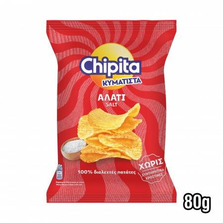 CHIPITA πατατάκια κυμματιστά με αλάτι 80gr