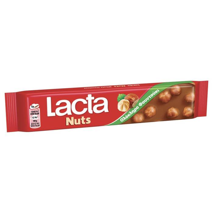 LACTA μπάρα σοκολάτας με ολόκληρα φουντούκια 45gr