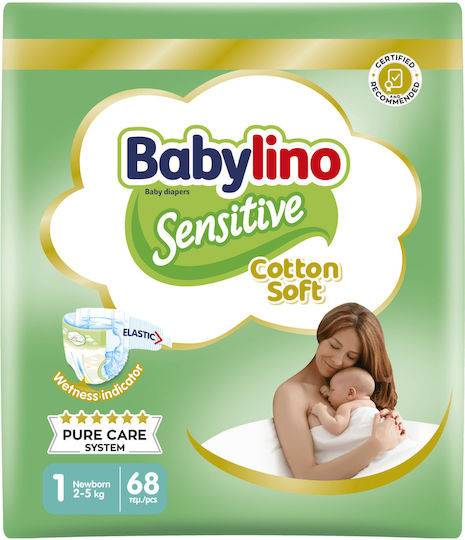 BABYLINO πάνες Sensitive No1 2-5kg 68τεμ