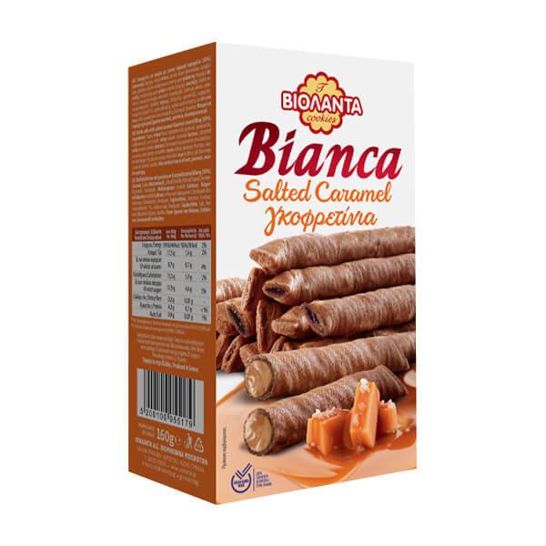 ΒΙΟΛΑΝΤΑ γκοφρετίνια bianca με κρέμα αλμυρής καραμέλας 160gr