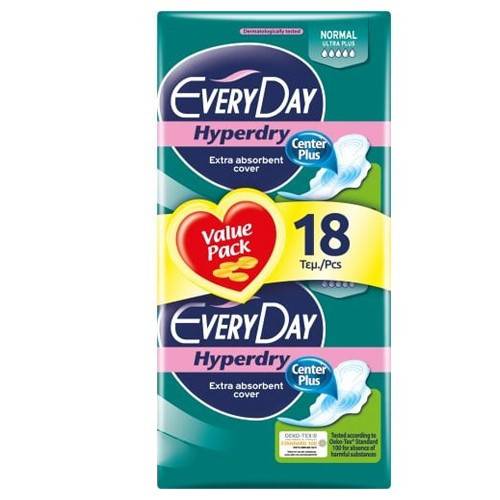 EVERY DAY σερβιέτες hyperdry ultra plus normal 18τεμ