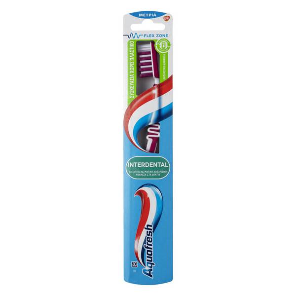 AQUAFRESH οδοντόβουρτσα flex interdental μέτρια 1τεμ