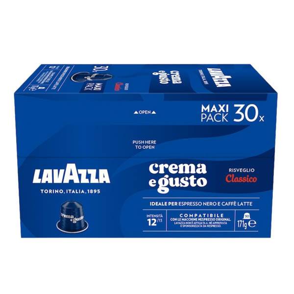 LAVAZZA καφές espresso Crema E Gusto σε κάψουλες συμβατές με μηχανές Nespresso 30τεμ