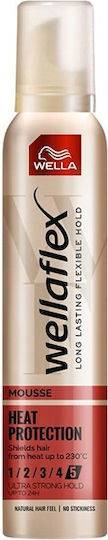 WELLAFLEX αφρός μαλλιών heat protection No5 200ml