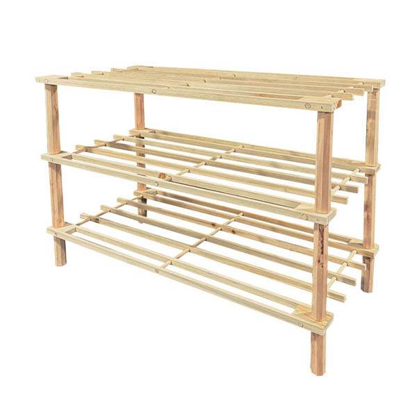 TNS παπουτσοθήκη ξύλινη με 3 ράφια 63x26x48,5cm