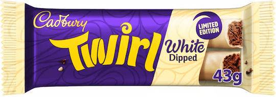 CADBURY μπάρα twirl λευκής σοκολάτας 43gr