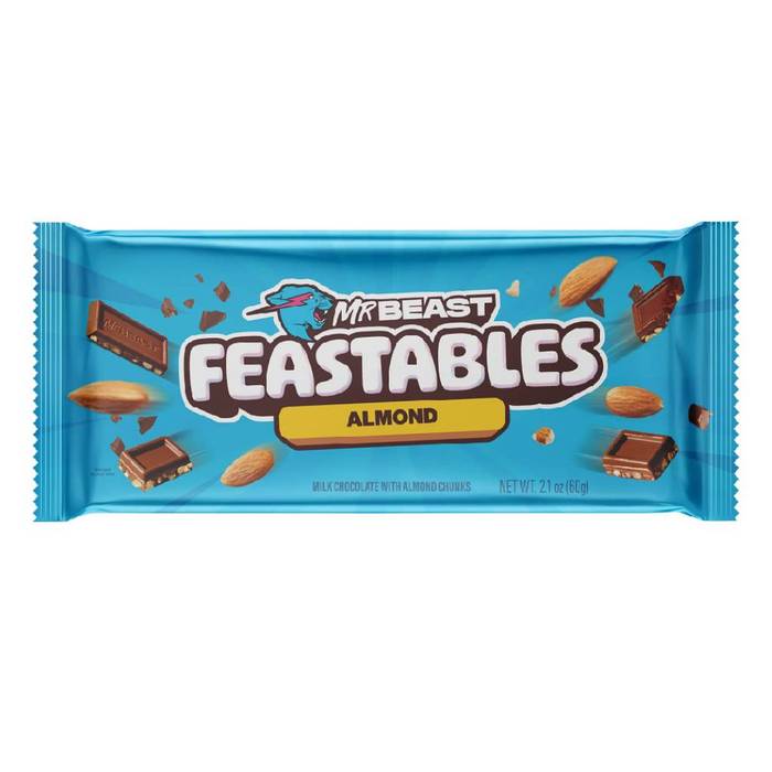 MR BEAST σοκολάτα feastables με αμύγδαλο 60gr