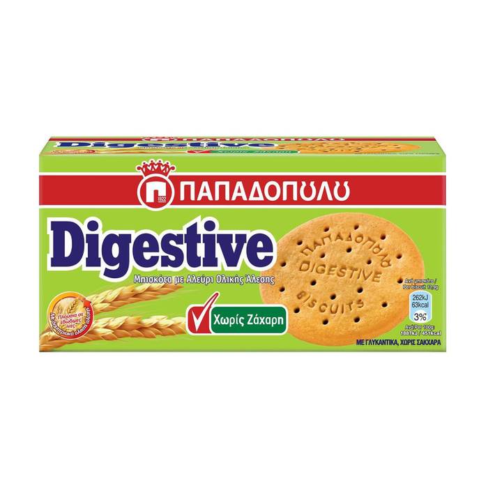 ΠΑΠΑΔΟΠΟΥΛΟΥ μπισκότα digestive χωρίς ζάχαρη 250gr