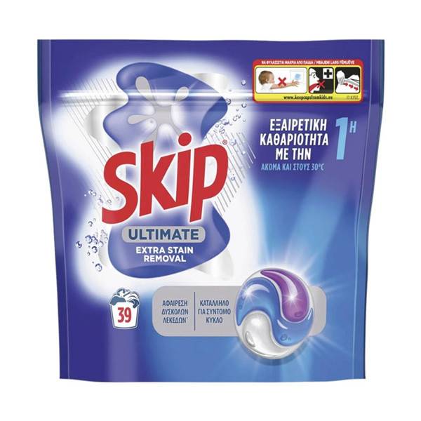 SKIP ταμπλέτες πλυντηρίου ρούχων active clean 38τεμ