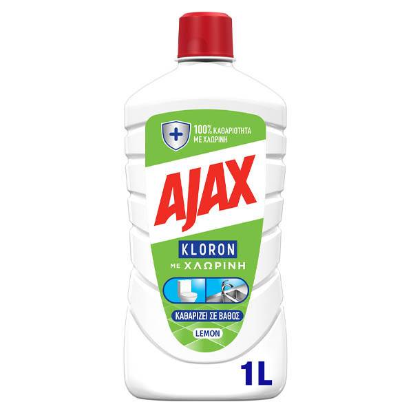 AJAX Kloron υγρό καθαριστικό γενικής χρήσης λεμόνι 1lt