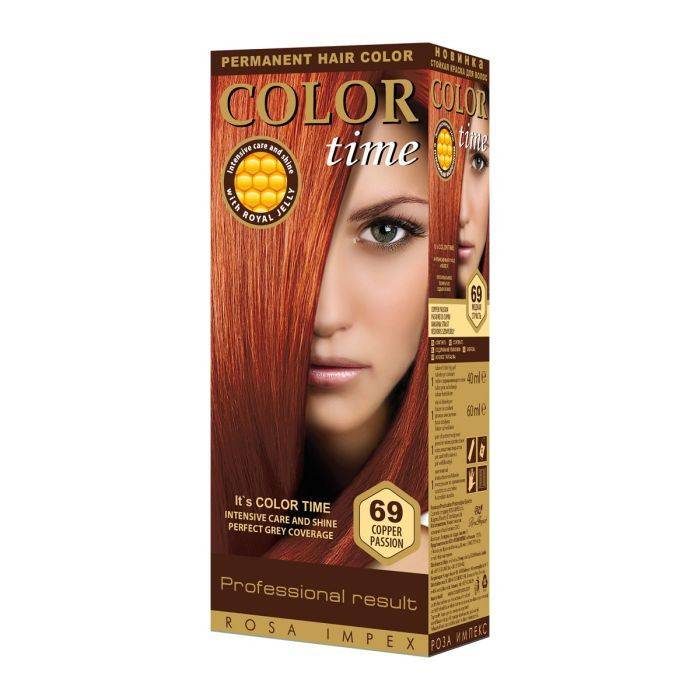COLOR TIME βαφή μαλλιών No69 χάλκινο 115ml