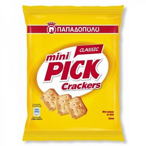 ΠΑΠΑΔΟΠΟΥΛΟΥ κράκερ mini pick crackers κλασικά vegan 70gr