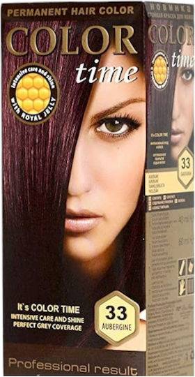 COLOR TIME βαφή μαλλιών No33 μελιτζανί 115ml