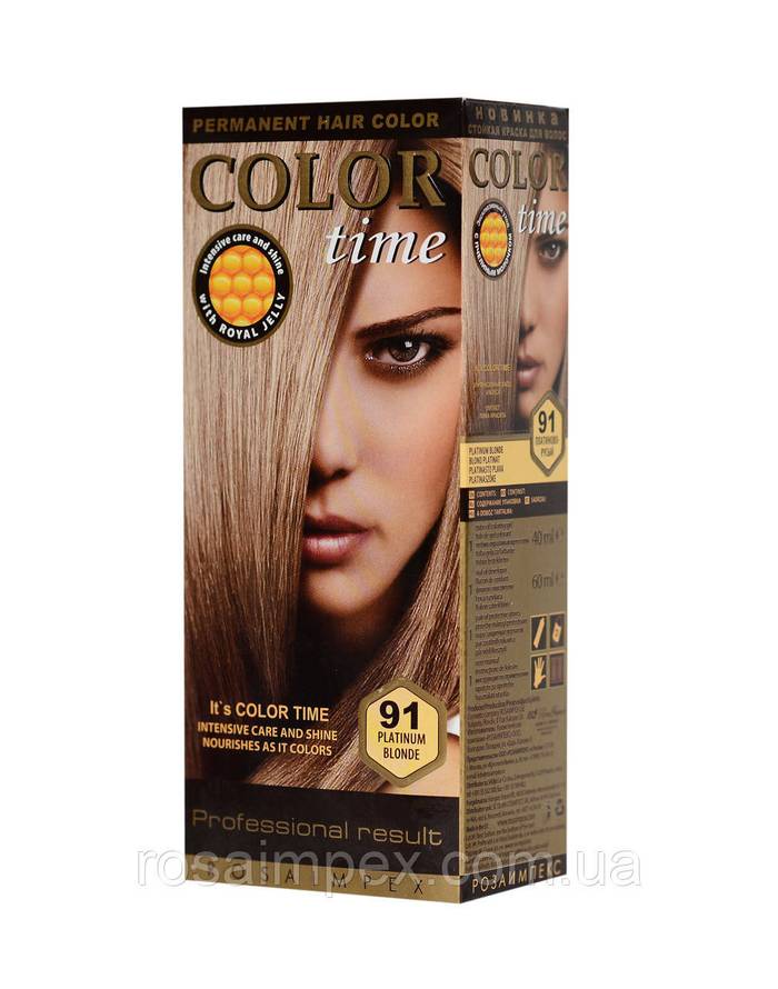 COLOR TIME βαφή μαλλιών No91 ξανθό πλατινέ 115ml