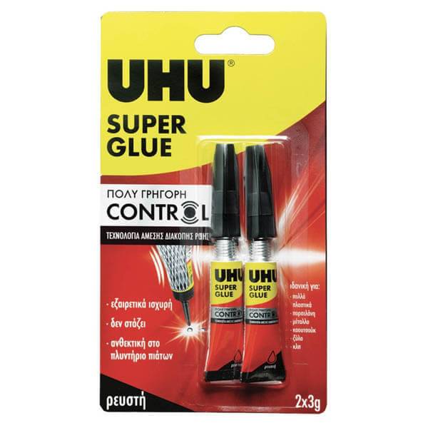 UHU κόλλα super glue 2x3gr
