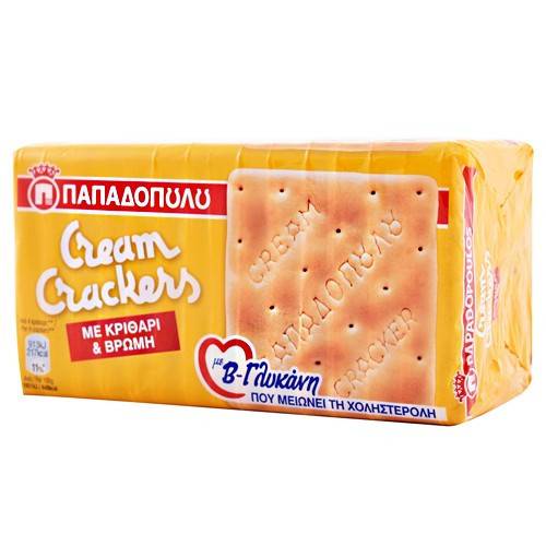 ΠΑΠΑΔΟΠΟΥΛΟΥ κράκερ cream crackers με κριθάρι και βρώμη 185gr