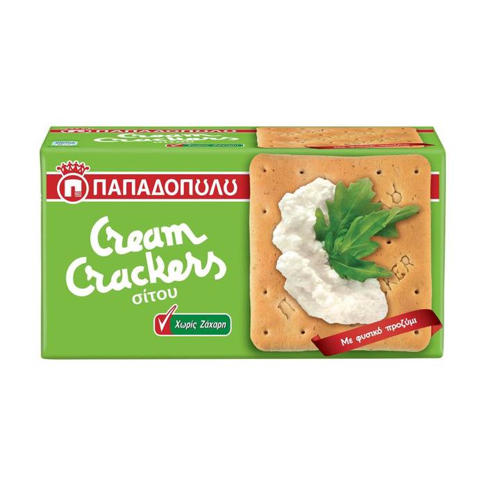 ΠΑΠΑΔΟΠΟΥΛΟΥ κράκερ cream crackers χωρίς ζάχαρη 165gr