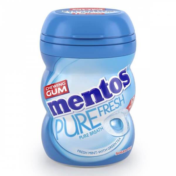 MENTOS τσίχλες pure fresh mint 4x60gr