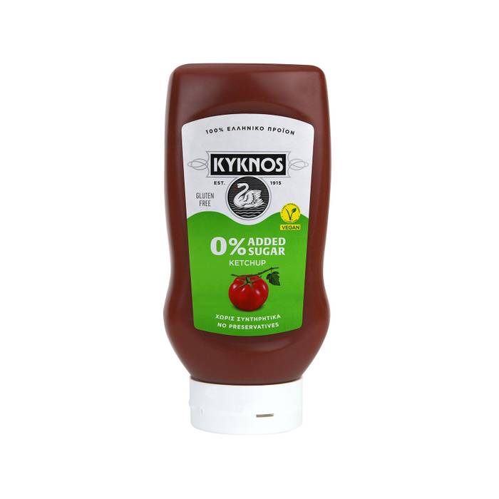ΚΥΚΝΟΣ ketchup χωρίς προσθήκη ζάχαρης top down 560gr