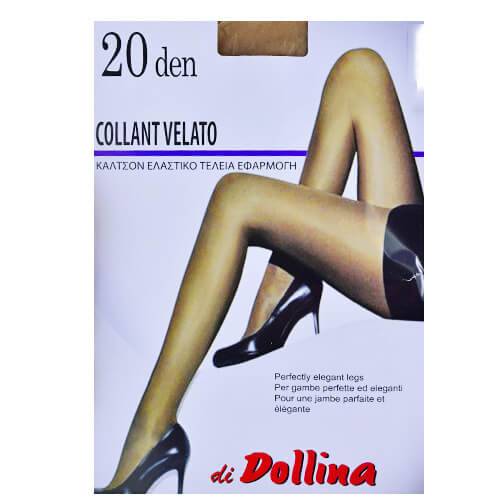 DI DOLLINA καλσόν Lycra Velato κάραμελ 20den No4