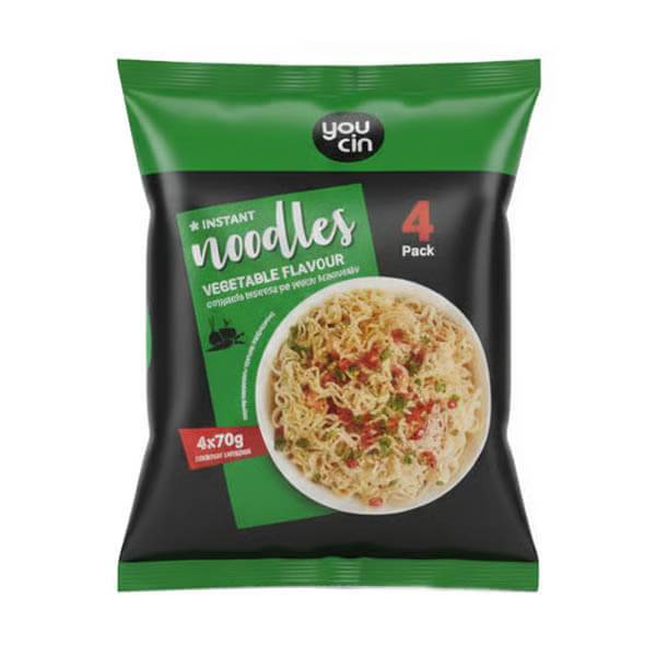 YOUCIN noodles με λαχανικά 4x60gr
