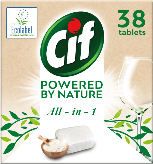 CIF κάψουλες πλυντηρίου πιάτων nature 38τεμ