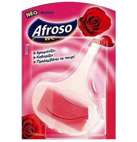 AFROSO μπλοκ τουαλέτας με τριαντάφυλλο 40gr