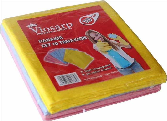 VIOSARP σπογγοπετσέτες καθαρισμού 35x32cm 10τεμ
