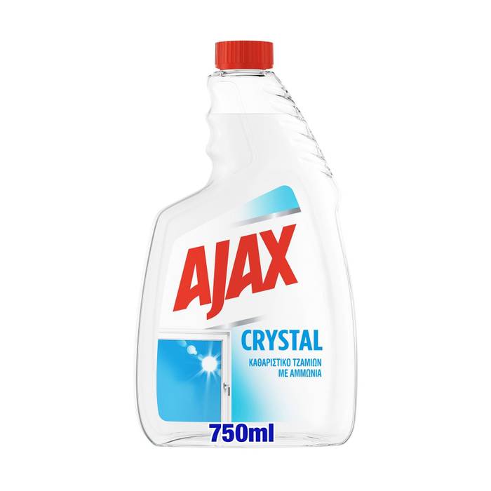 AJAX υγρό καθαριστικό τζαμιών ανταλλακτικό Crystal 750ml