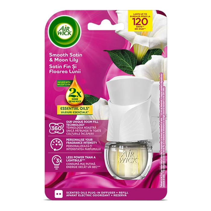 AIR WICK συσκευή ψεκασμού και ανταλλακτικό satin και moon lilly 19ml