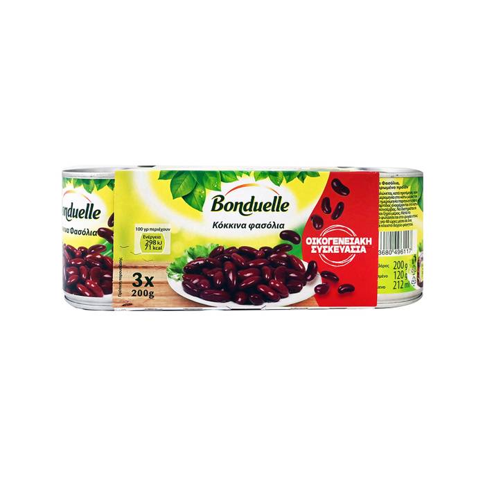 BONDUELLE κόκκινα φασόλια 3x200gr