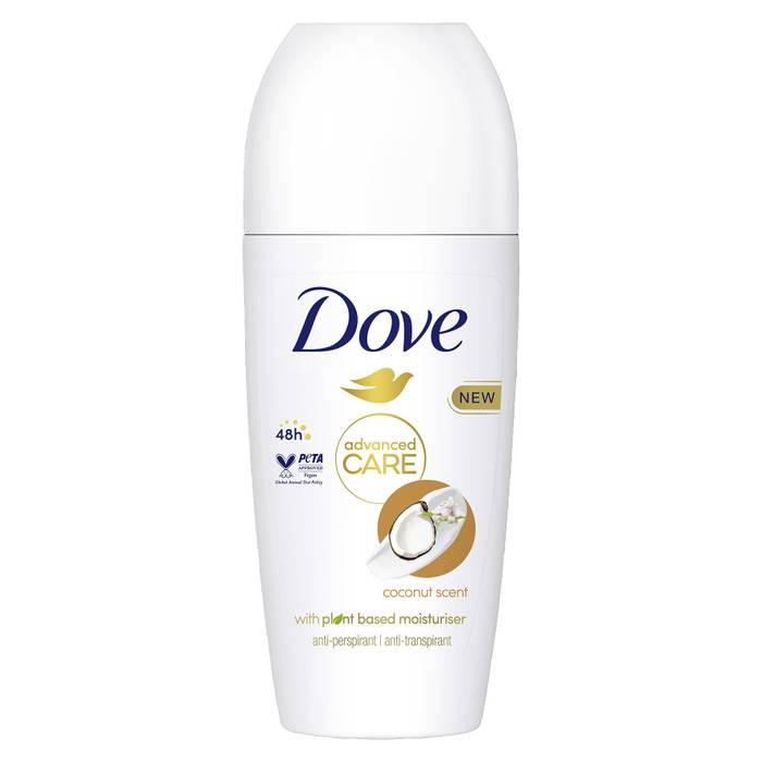 DOVE αποσμητικό σώματος roll-on advanced coconut 50ml